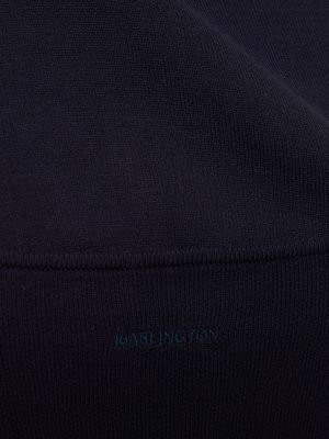 Crop top di seta di cotone in maglia 16arlington blu