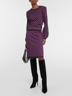 Žakárové midi sukně Diane Von Furstenberg