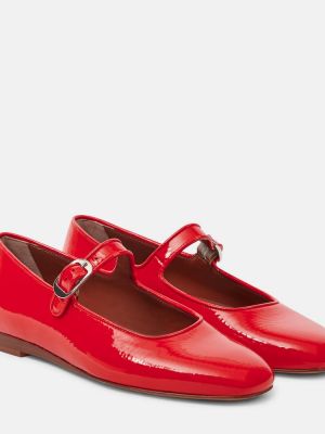 Lakkozott bőr balerina cipők Le Monde Beryl piros