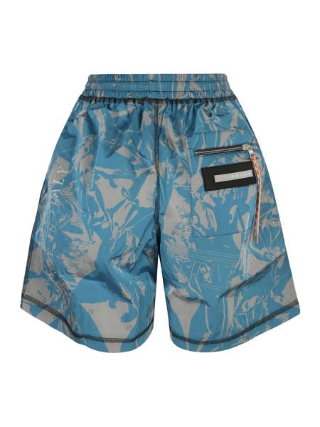 Pantalones cortos con estampado con estampado abstracto Aries azul