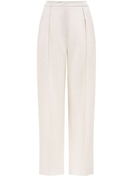 Pantalon en lin plissé 12 Storeez blanc