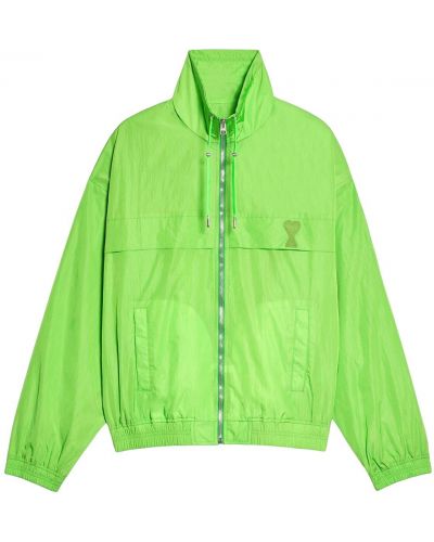 Nylónová bunda na zips Ami Paris zelená