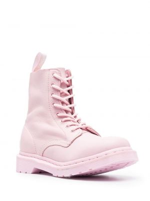 Ankle boots sznurowane koronkowe Dr. Martens różowe