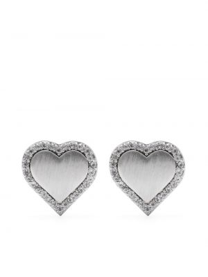 Σκουλαρίκια με πετραδάκια με μοτίβο καρδιά Kate Spade ασημί