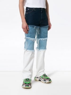 Straight fit džíny s oděrkami Duoltd