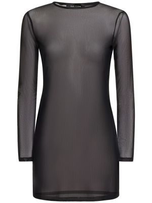 Mini šaty so sieťovinou Alex Rivière Studio čierna