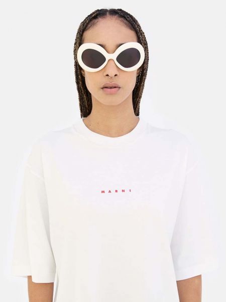 Okulary przeciwsłoneczne Marni beżowe