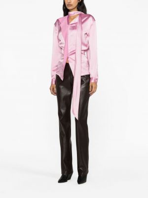 Bluzka asymetryczna Victoria Beckham różowa