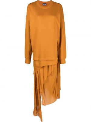 Асиметрична рокля Diesel оранжево