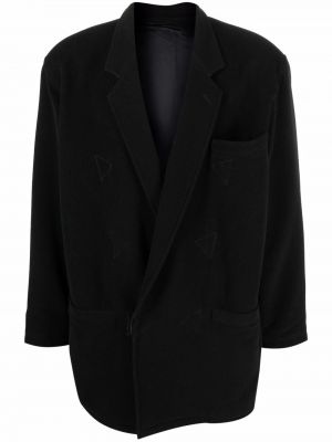 Abrigo con bordado Versace Pre-owned negro