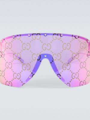Очки солнцезащитные чанки Gucci фиолетовые