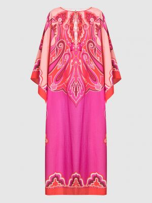 Рожева сукня з принтом з візерунком пейслі Etro