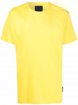 T-shirt mit stickerei Philipp Plein gelb