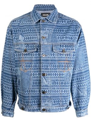 Traper jakna s apstraktnim uzorkom Ahluwalia plava