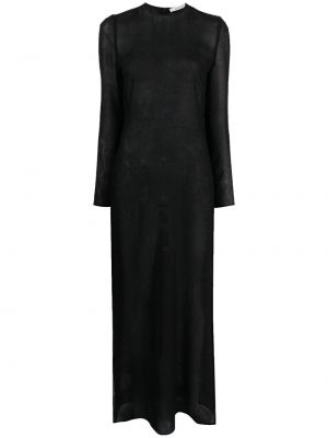 Μάξι φόρεμα με διαφανεια Gauchere μαύρο