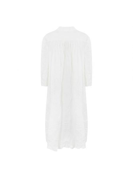 Vestido midi de algodón Liviana Conti blanco