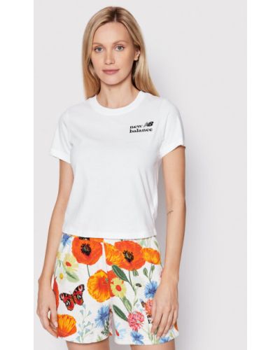 T-shirt slim New Balance blanc