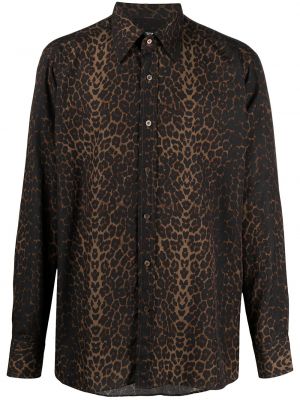 Camisa leopardo Tom Ford marrón