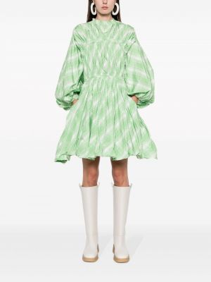 Ruuduline kleit Jil Sander roheline