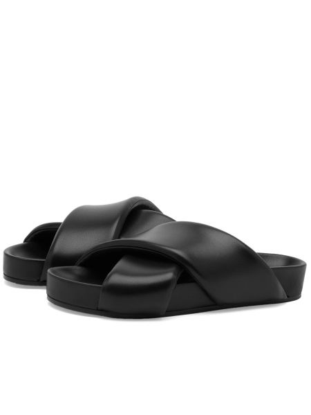 Кожаные сандалии Jil Sander черные
