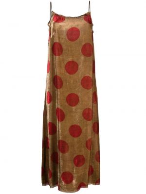 Aksamitna sukienka długa w grochy Uma Wang