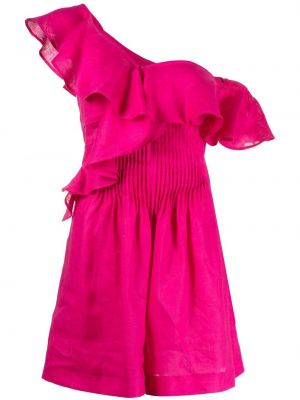 Plissert asymmetrisk jumpsuit Genny rosa