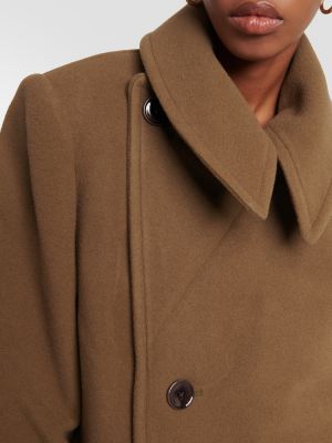Manteau court en laine Lemaire vert