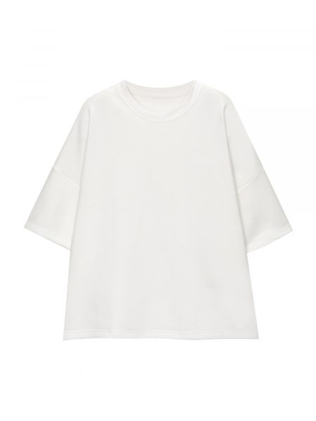 T-shirt Pull&bear blanc