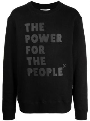 Mikina s potiskem The Power For The People černá