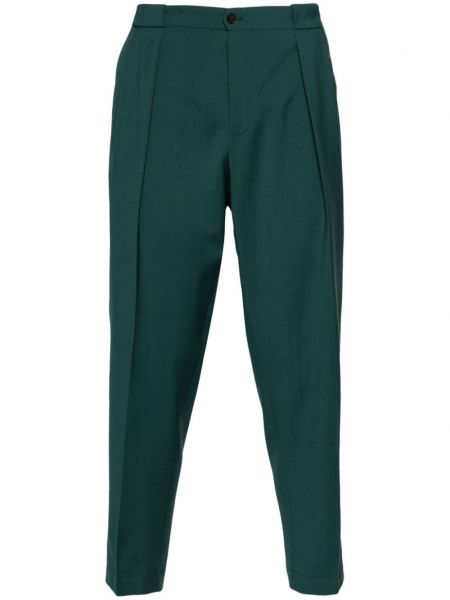 Spodnie wełniane plisowane Briglia 1949 zielone