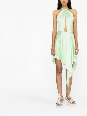 Drapované mini šaty Stella Mccartney zelené