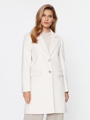 Priliehavý kabát Rinascimento biela