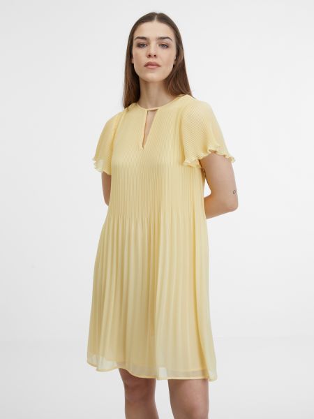 Plisované šaty Orsay žltá