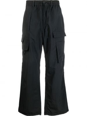 Bavlněné kalhoty relaxed fit Y-3 černé