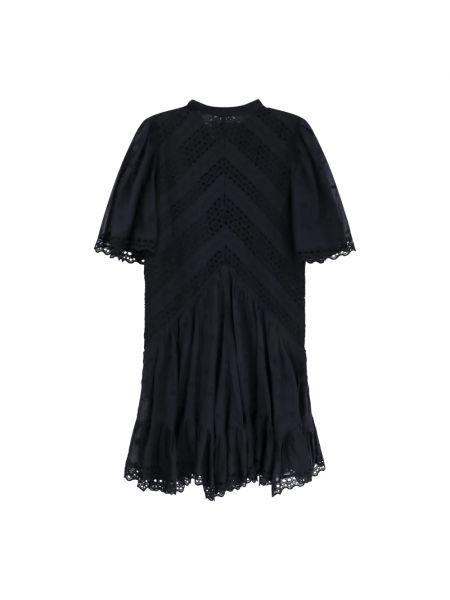 Mini vestido con bordado de algodón Isabel Marant étoile negro