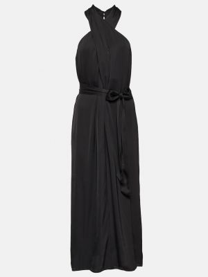 Бархатный платье с вырезом халтер Velvet черный
