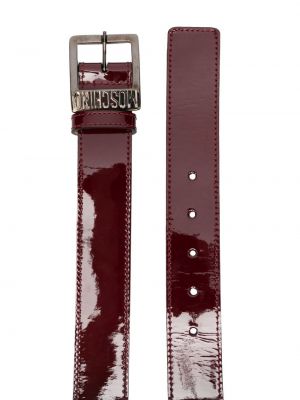 Lakovaný kožený pásek Moschino