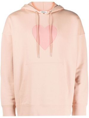 Herzmuster hoodie aus baumwoll Sandro pink
