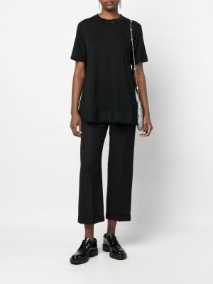 Nėriniuotas marškinėliai Simone Rocha juoda