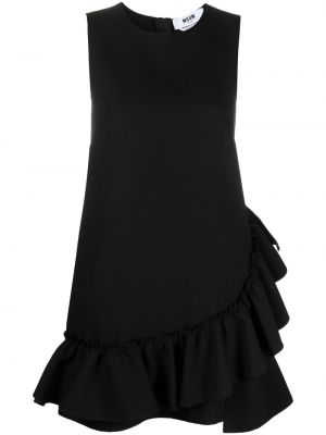 Αμάνικο φόρεμα με βολάν Msgm μαύρο