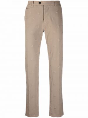 Rovné kalhoty Philipp Plein béžové