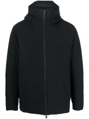 Péřová bunda s kapucí Attachment černá
