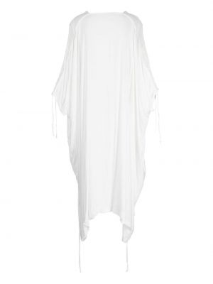 Drapované dlouhé šaty Isaac Sellam Experience bílé