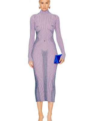 Платье Jean Paul Gaultier Trompe L'Oeil High Neck Long Sleeve, Pink & Blue