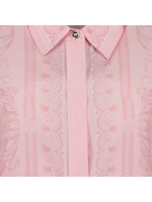 Blusa de seda Versace rosa