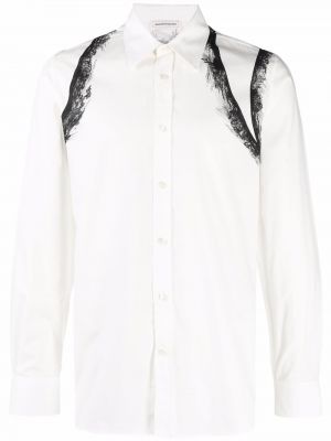 Camisa con estampado con estampado abstracto Alexander Mcqueen blanco