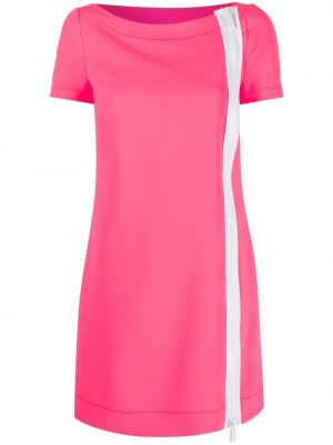 Asymmetrisk kort klänning med dragkedja Dsquared2 rosa