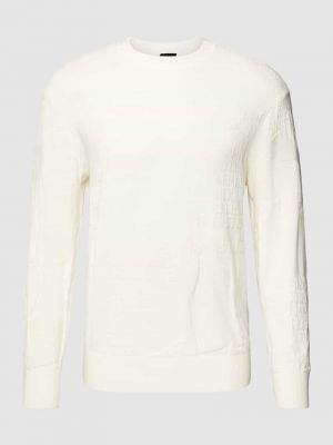 Dzianinowy sweter Armani Exchange biały