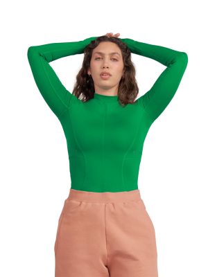 Tričko s dlhými rukávmi Adidas By Stella Mccartney zelená