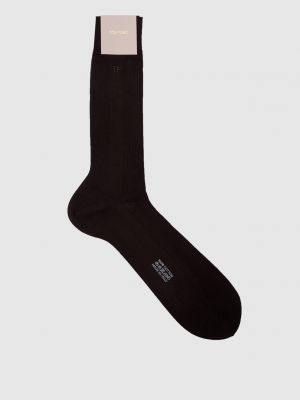 Вишиті шкарпетки Tom Ford коричневі
